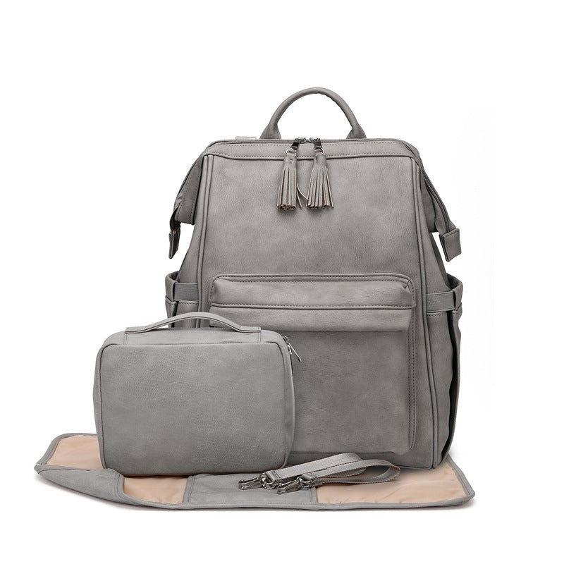 Baby Bag Leather Mommy Backpack