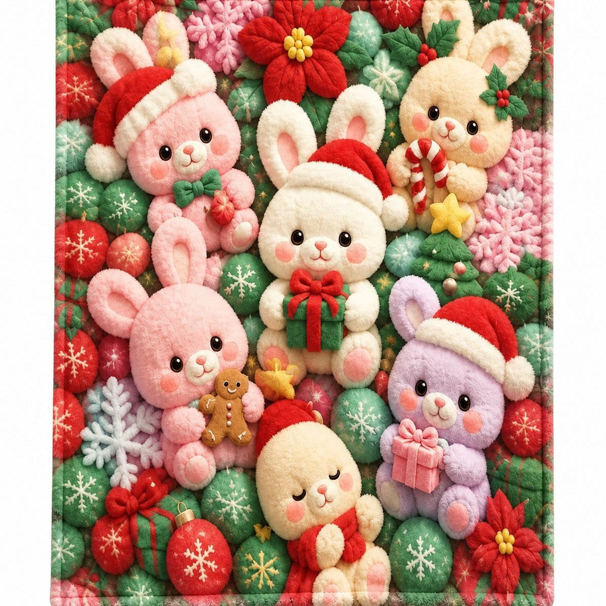 Women's Flannel Blanket Cartoon Sofa Throw Blanket