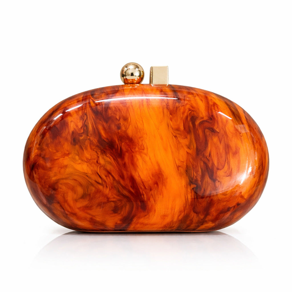 Cross-Border New Women's Bag Acrylic Evening Bag Single Shoulder Crossbody Party Light Luxury Chain Shell Clutch Evening Bag