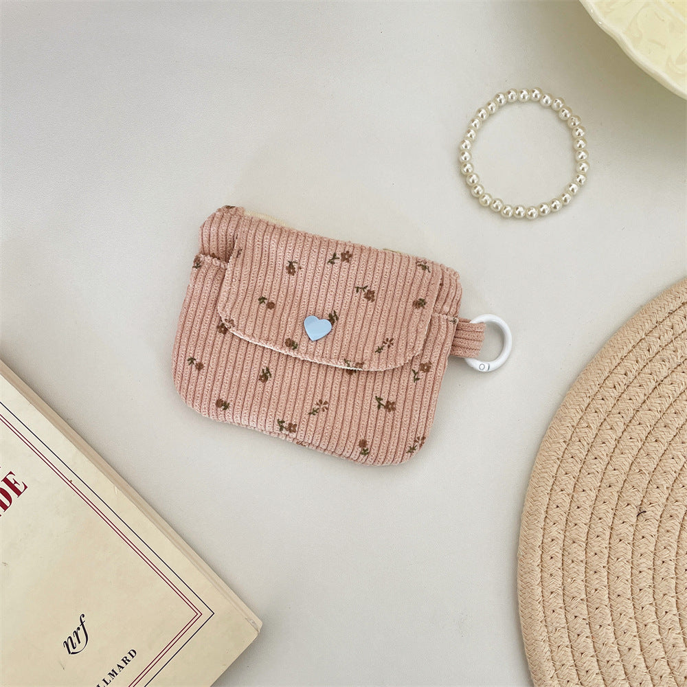 Corduroy Printed Coin Purse For Women