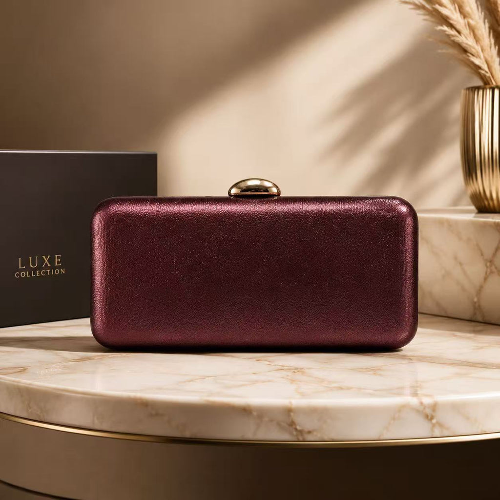 Luxury Evening Clutch For Women, New Metallic Texture Handbag, Simple And Stylish Banquet Bag, High-end Small Square Bag