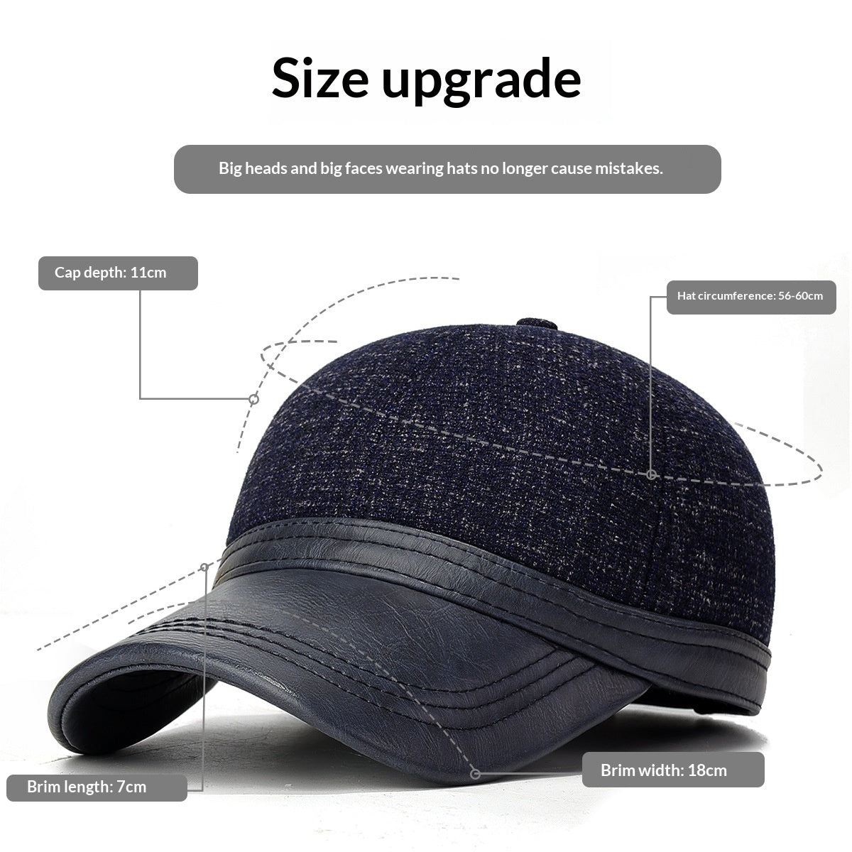 Men's Winter Baseball Cap With Earflaps For Warmth