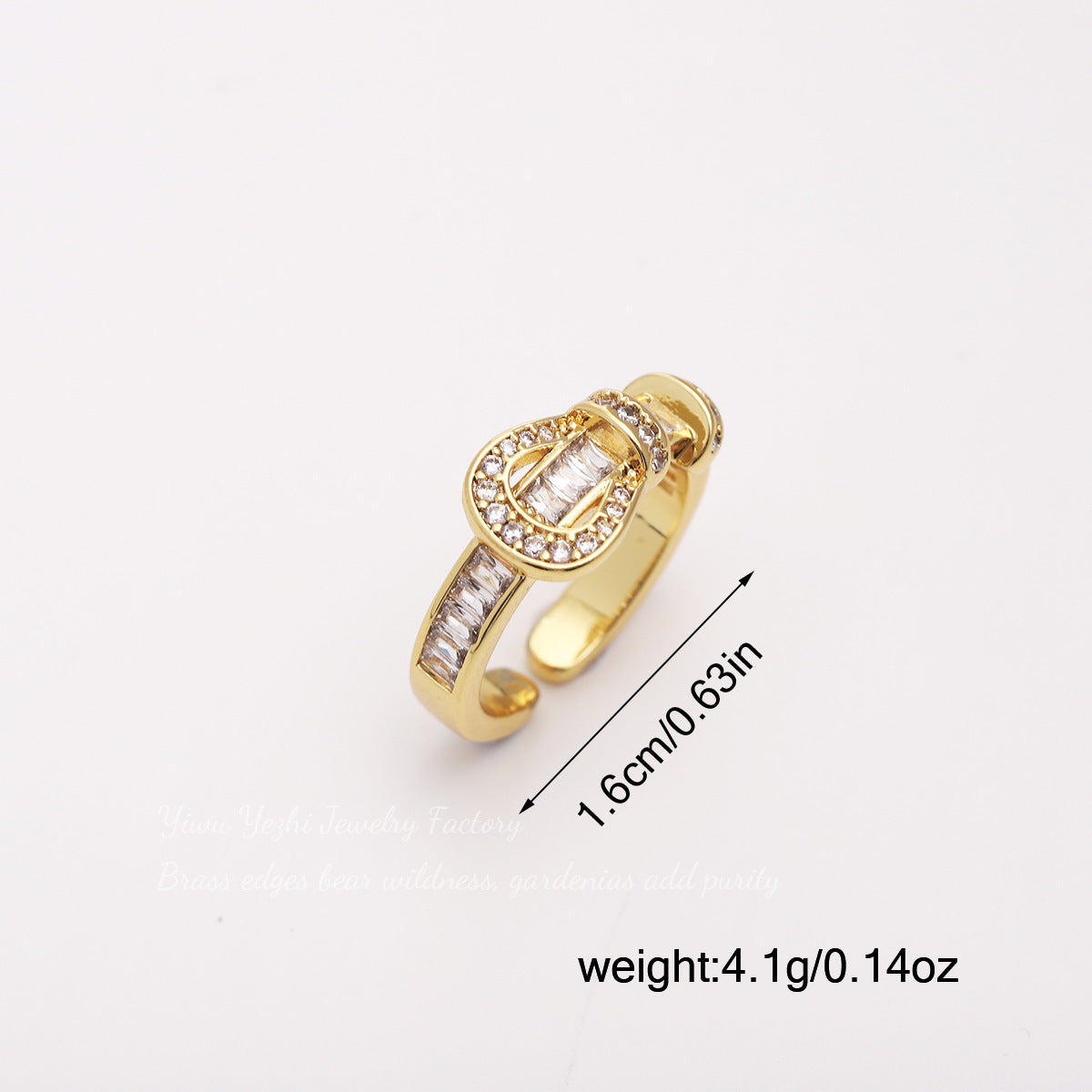 Fashionable And Unique Zircon Horseshoe Buckle Ring 2025 New Open Index Finger Ring Minimalist Style Ring Jewelry For Women