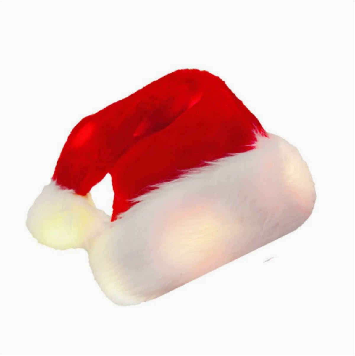 Christmas Party Plush Glowing Christmas Hat For The Elderly