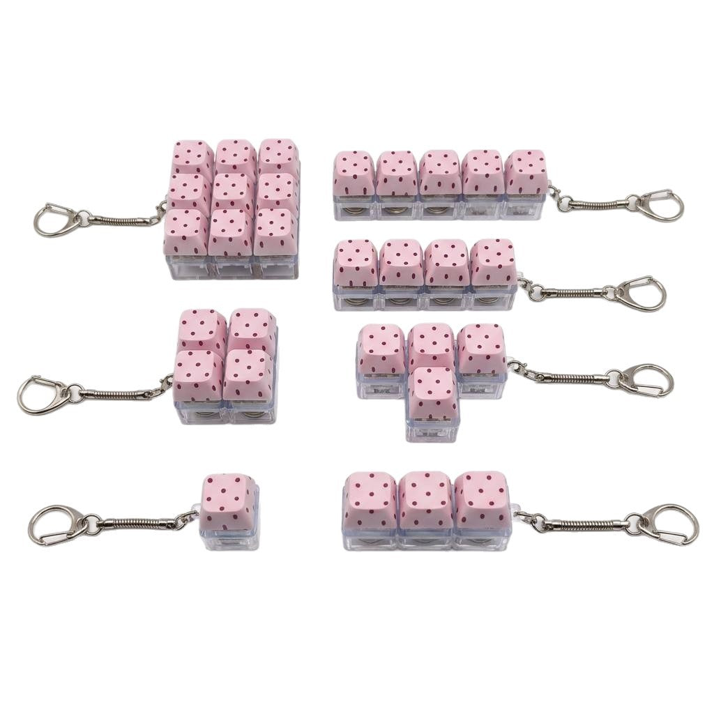 Dragon Fruit Polka Dot Key Stress-relief Toy Mechanical Keyboard Tester Luminous Stress-relief Key Keyboard Keychain Accessory
