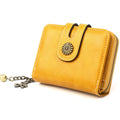 Oily Leather Storage Coin Purse Women's Pendant Small Card Holder
