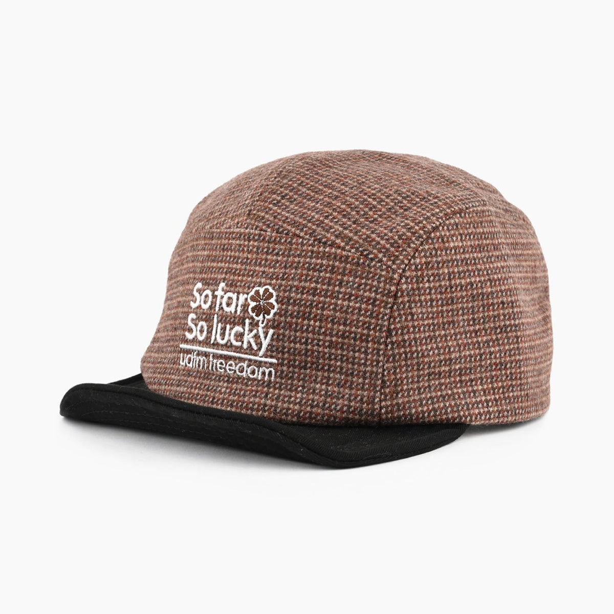 Korean-style Multi-color Lettered Soft Brimmed Baseball Cap For Autumn And Winter, Featuring Retro Small-checkered Pattern. Trendy And Versatile Casual Hat