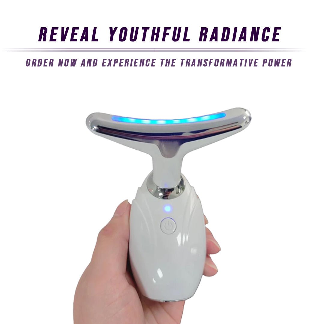Masajeador LED para Lifting de Cuello y Rostro - Dispositivo Reafirmante y Antiedad para la Piel