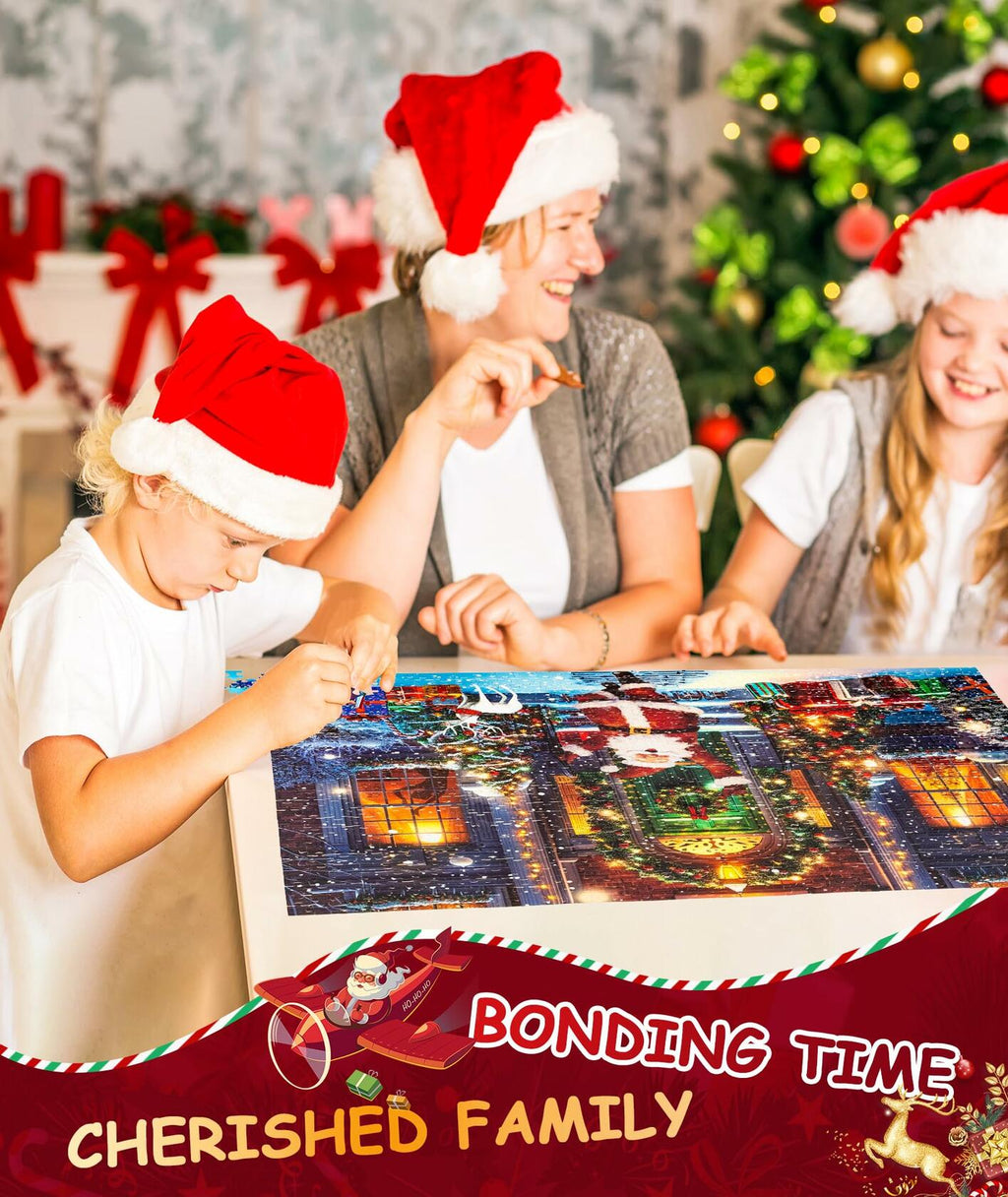 Protado 2025 Christmas Advent Calendar Puzzle 1008 Pieces 27.5x19.7in